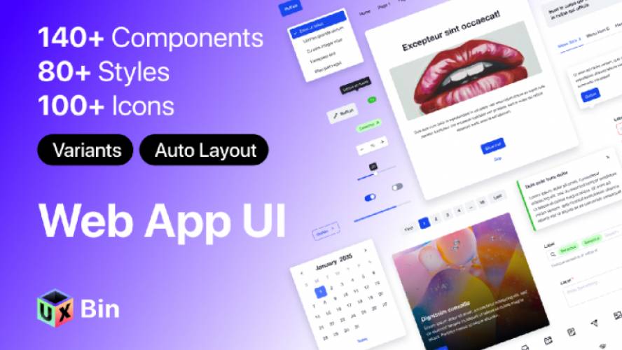 Web App UI Lite Design System figma