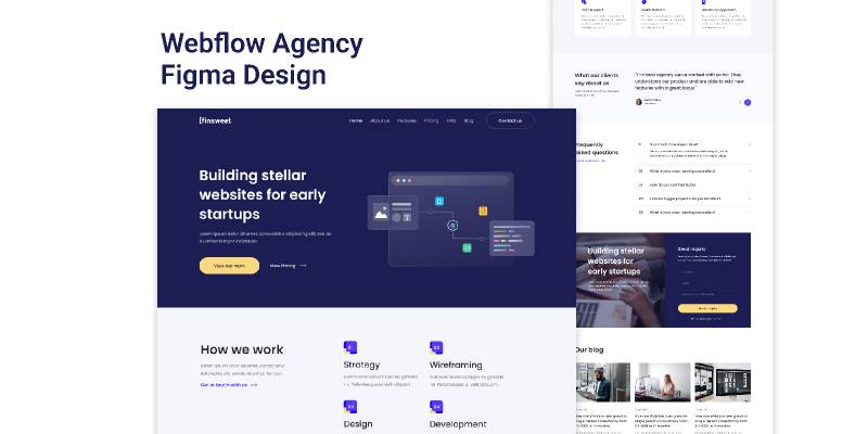 Webflow Agency Figma Design | UI4Free