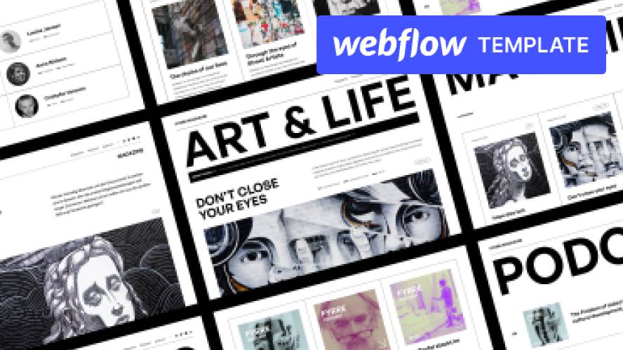 Webflow Magazine Figma Template - Fyrre