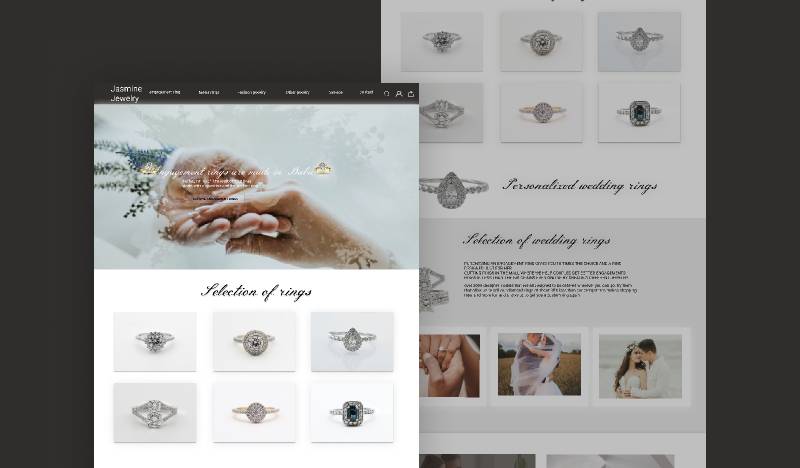Website design for purchasing jewelry figma website template | UI4Free