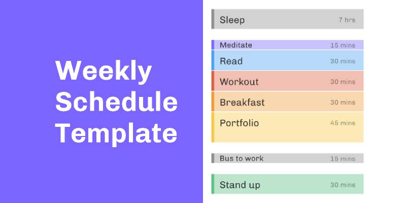 Weekly Schedule Figma Template UI4Free Weekly Schedule Figma Template UI4Free
