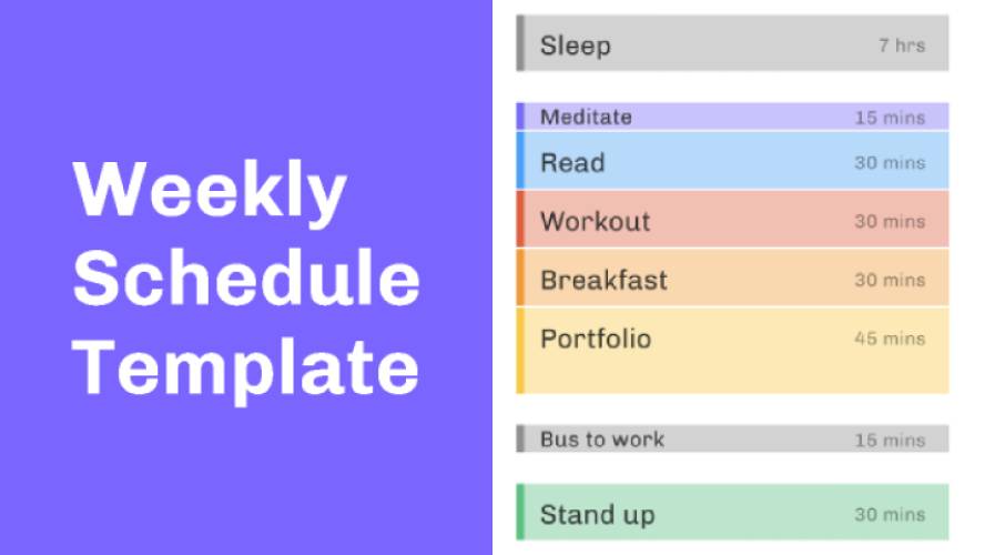 Weekly Schedule Figma Template