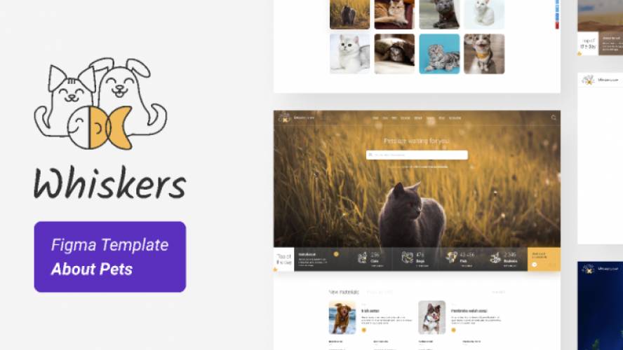 Whiskers — Pets Template (Full Demo)
