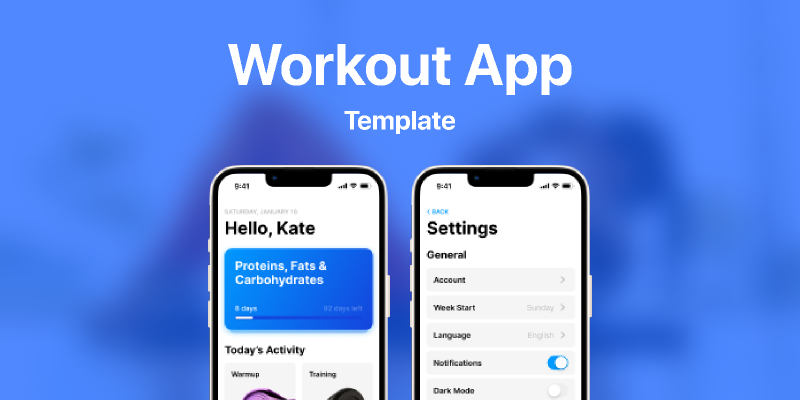Workout App Figma Mobile Template