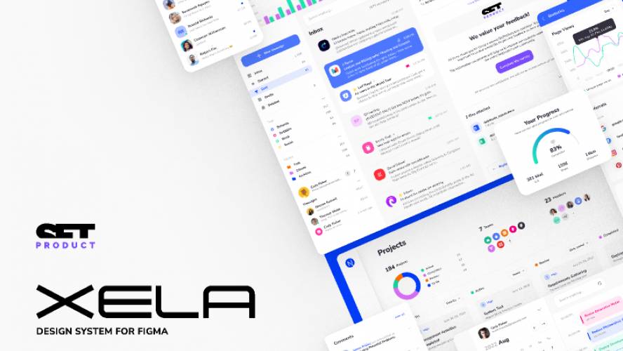 Xela UI kit - Design System Figma Free