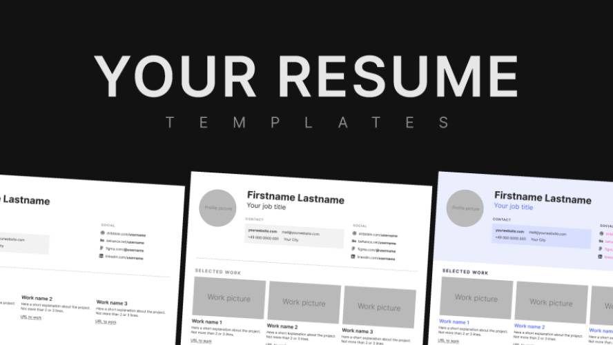 Your Resume - Figma ResumeTemplates