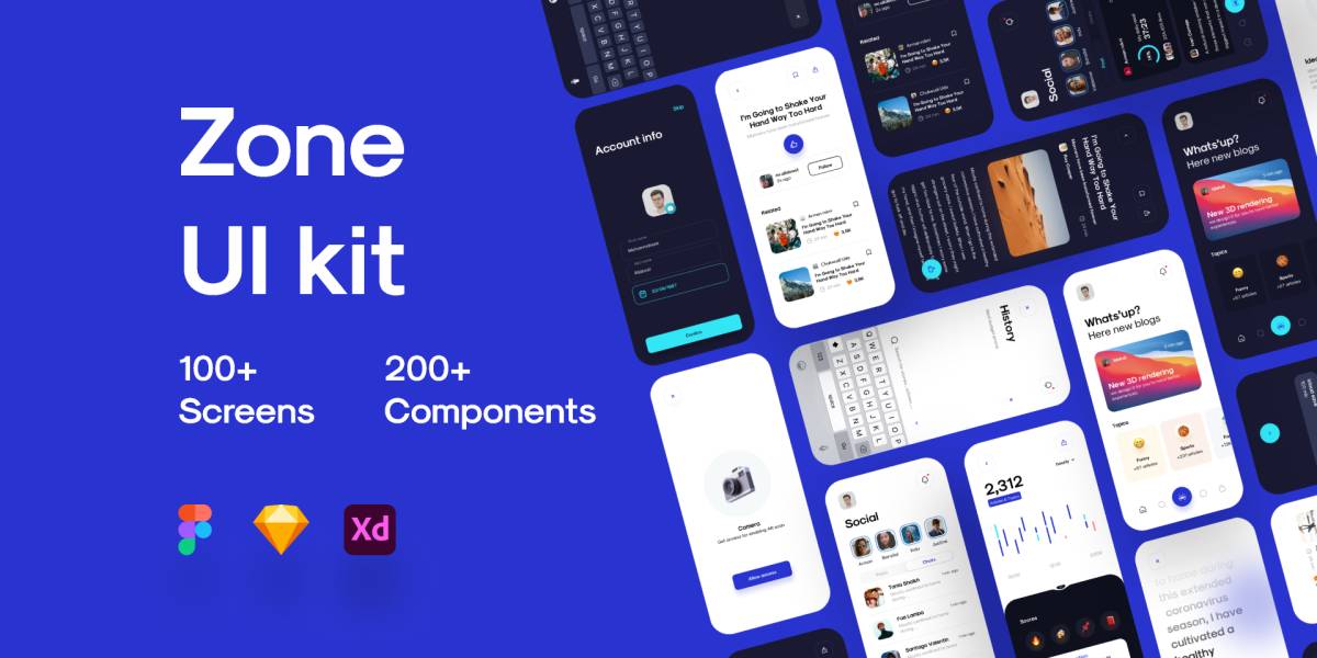 Zone UI Kit - Demo version figma templates free | UI4Free